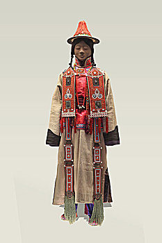 裕固族女盛装,甘肃省,中国,民族服装