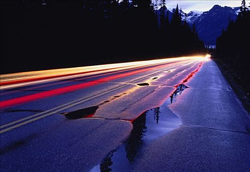光影,途中,幽鹤国家公园,不列颠哥伦比亚省,加拿大