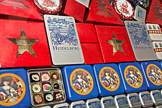 德国,海德堡,圣诞市场,假日,盒子,混合,糖果,大幅,尺寸