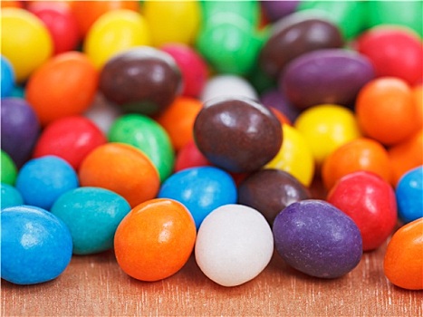 彩色,巧克力糖,糖衣丸