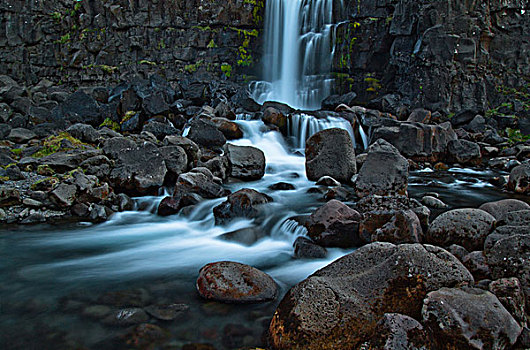 瀑布,国家公园,冰岛