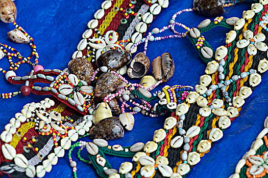 美拉尼西亚,新几内亚,小岛,海岸,大陆,巴布亚新几内亚,传统,编织物,装饰,珠子,海贝
