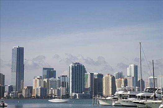 船,港口,码头,比斯坎湾,迈阿密,佛罗里达,美国