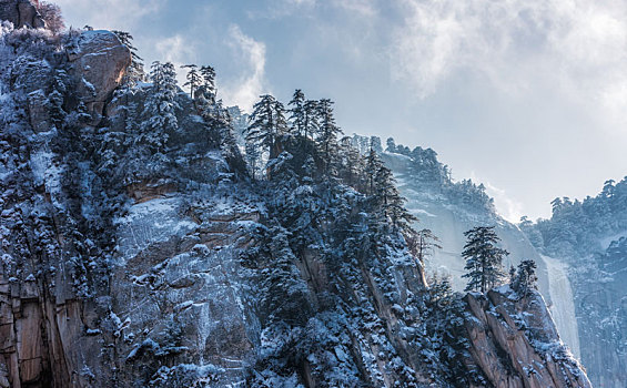 华山,雪景