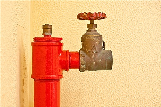 红色,消防栓