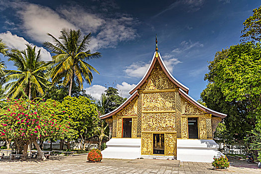 寺院,佛教寺庙,琅勃拉邦,老挝,印度支那,亚洲