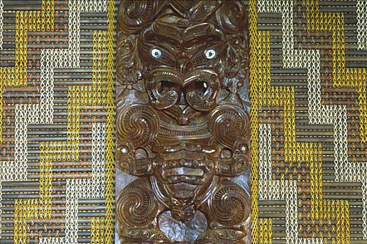 毛利人,雕刻,东加里罗国家公园,北岛,新西兰