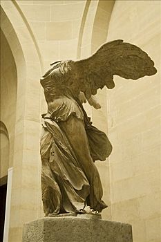 胜利女神,卢浮宫,巴黎,法国