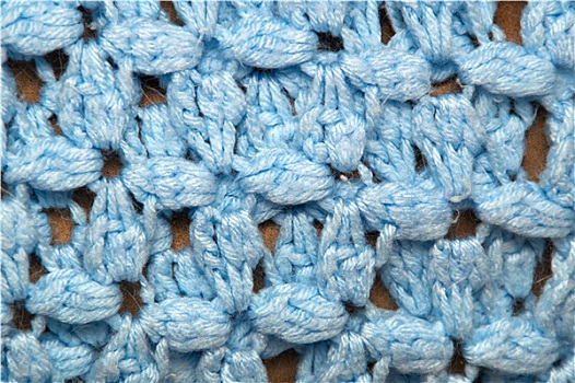 蓝色,编织,阿富汗,毯子,特写