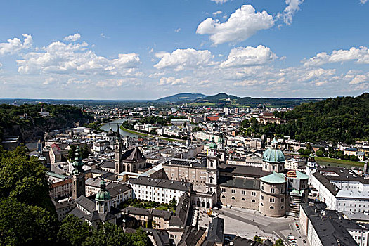 风景,要塞,历史,城市,萨尔茨堡,奥地利,欧洲