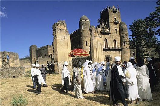 埃塞俄比亚,贡达,城堡,婚礼