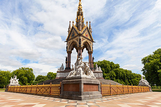 阿尔伯特亲王城,纪念,肯辛顿花园,伦敦,英国