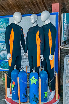 海洋潜水游泳衣服饰雕像展示品