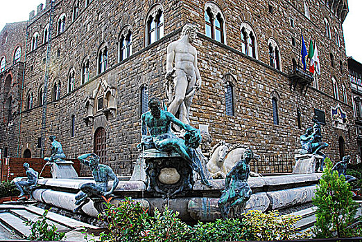 喷泉,市政广场,佛罗伦萨,意大利