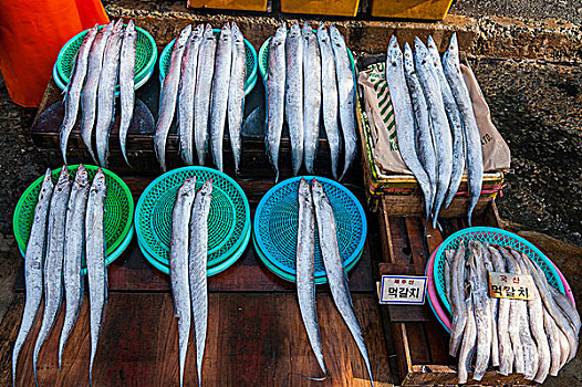 魚肉,出售,魚市,釜山,韓國