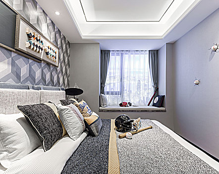 现代风格的室内空间-卧室
