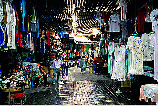 人,市场,马拉喀什,摩洛哥