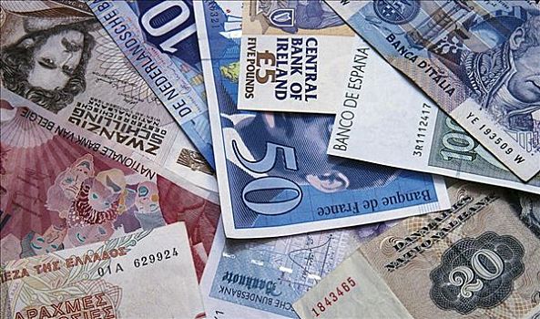 欧洲,钞票,零钱,欧元,货币,钱