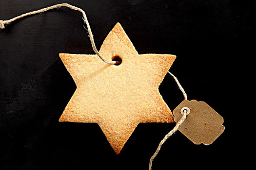 金色,新鲜,烘制,星形饼干,圣诞节