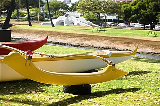 皮划艇,公园,檀香山,瓦胡岛,夏威夷,美国