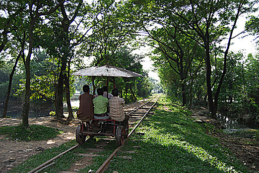 铁路,工人,监控,轨道,孟加拉,十一月,2007年