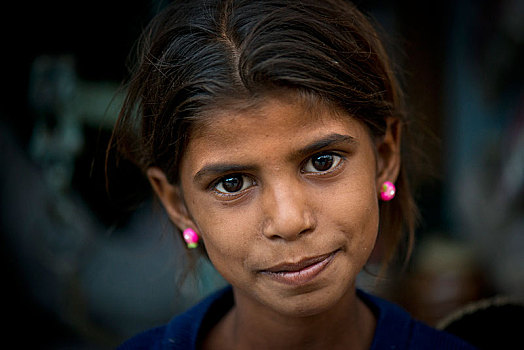 女孩,头像,拉贾斯坦邦,印度,亚洲