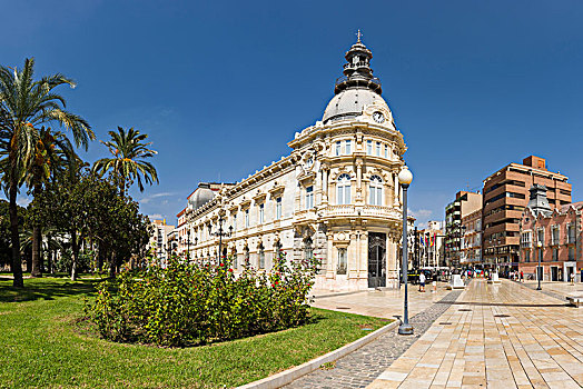 宫殿,市政厅,西班牙,城市,卡塔赫纳,旁侧,广场,英雄