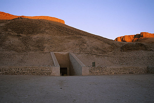 埃及,尼罗河,靠近,路克索神庙,帝王谷,墓地,入口