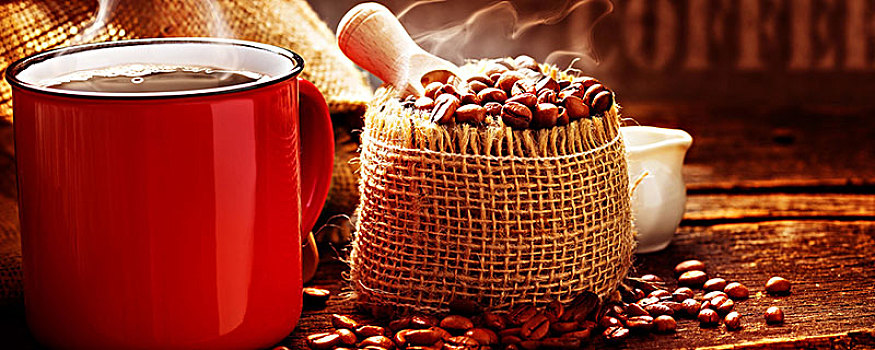 咖啡杯,咖啡豆,咖啡,烤制,房子