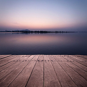 风景,湖,日落