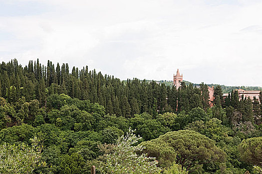 教堂,马焦雷湖,托斯卡纳,意大利