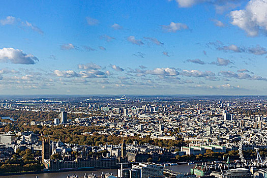 俯视,航拍,伦敦,首都,城市,摩天大楼,建筑,城市天际线