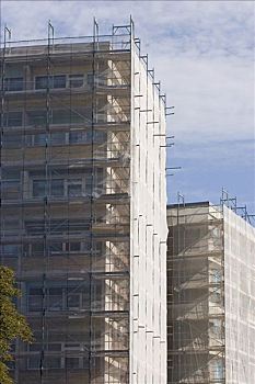 脚手架,20世纪50年代,高层建筑