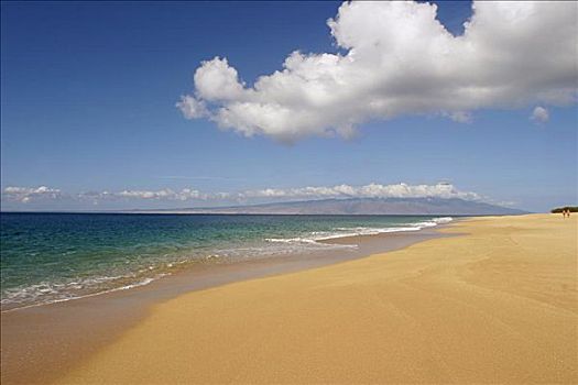 夏威夷,海滩,毛伊岛,远景