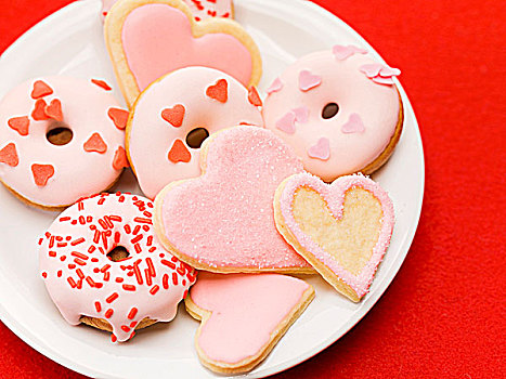 甜甜圈,饼干,情人节