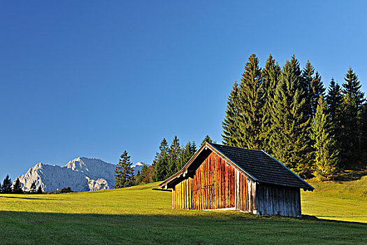 谷仓,巴伐利亚阿尔卑斯山,陆地,上巴伐利亚,巴伐利亚,德国
