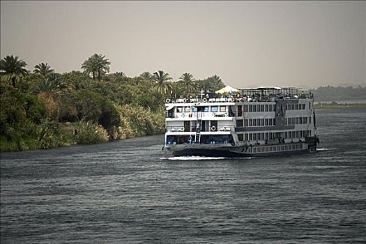 游船,尼罗河,河,科昂波,埃及