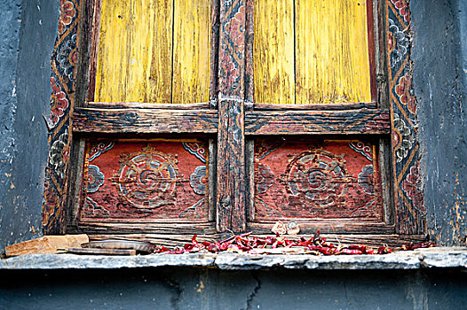 窗户,不丹,山谷,地区