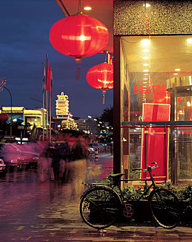夜晚,场景,长安,街道,北京