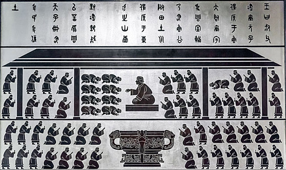 西周分封,河南省安阳中国文字博物馆漆画
