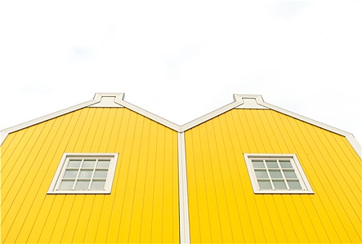 黄色,房子