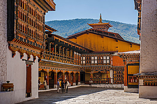 宗派寺院,要塞,不丹,地区,喜马拉雅山,亚洲