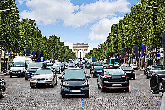 香榭丽舍大街,道路,交通,巴黎,法国