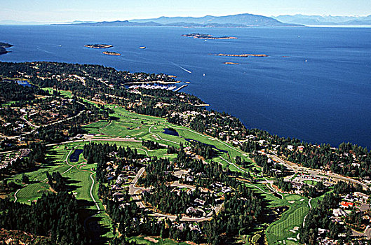 高尔夫球场,乔治亚,笔直,温哥华岛,不列颠哥伦比亚省,加拿大