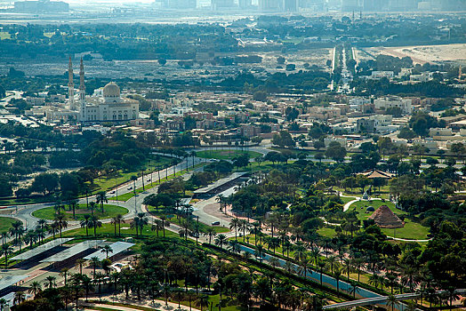 阿联酋迪拜相框,dubai,frame,楼顶观光厅眺望迪拜城