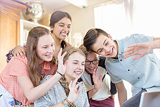 青少年,沟通,互联网