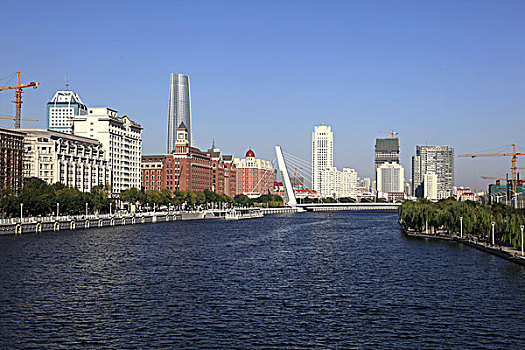 天津,海河,商务区,海河风光,海河两岸,天津海河两岸,大光明桥一带