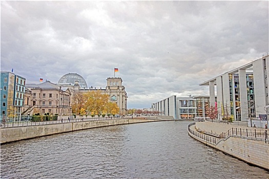 施普雷河,德国国会大厦,柏林
