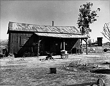 建筑,小屋,沮丧,美国,20世纪30年代