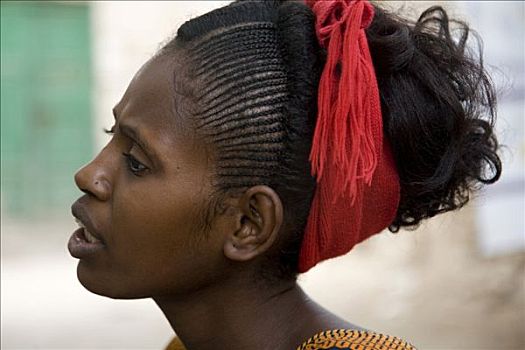 肖像,年轻,女人,20-25岁,厄立特里亚,非洲
